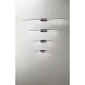 LED Væglampe NALA, 1x 6W, 3000K, 540lm, IP44, sort