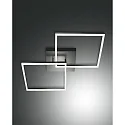 LED Loftlampe BARD, 1x 52W, 3000K, 4680lm, IP20, antracit