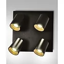 Fabas Luce Spot MODO 4-flammer GU10 IP20, sort 