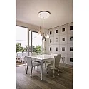 Fabas Luce Pendant luminaire LILA, E27, 3x 40W, IP20, transparent, amber, gray transparent