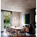 Fabas Luce Pendant luminaire LILA, E27, 3x 40W, IP20, transparent, amber, gray transparent