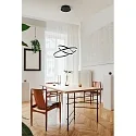 Fabas Luce LED Pendel GIOTTO, 1x 52W, 3000K, 4680lm, IP20, sort