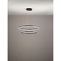 LED Pendant luminaire GIOTTO, 37+28W, 3000K, 4030+3020lm, IP20, Smartluce compatible, black