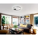 Fabas Luce LED Loftlampe GIOTTO, 1x 36W, 3000K, 3240lm, IP20, sort