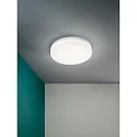 Fabas Luce LED Loftlampe TRIGO, 1x 27W, 3000K, 2150lm, IP65, hvid, med bevægelsesdetektor