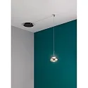 Fabas Luce LED Pendant luminaire ARABELLA, 1x 8W, 3000K, 720lm, IP20, height 200cm max., amber
