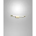 LED Wall luminaire RAPALLO, 1x 10W, 3000K, 1100lm, IP44, satin brass