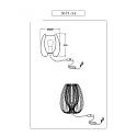 Fabas Luce Bordlampe CAMP E27 IP20, sort dæmpbar
