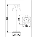 Fabas Luce LED Batteri bordlampe KATY Udendørslampe, 3W, 3000K, 320lm, IP54, sort
