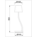 Fabas Luce LED Battery table lamp JUDY Outdoor luminaire, 3W, 3000K, 320lm, IP54, white