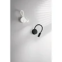 Fabas Luce Væglampe FLUX med fleksibel arm IP20, sort