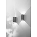 Fabas Luce outdoor wall luminaire LULY IP65, dark grey