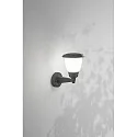 Fabas Luce outdoor wall luminaire THIAGO E27 IP54, dark grey