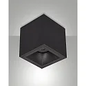 surface luminaire PEREZ square GU10 IP20, black dimmable