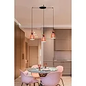 Faro pendant luminaire RETRO 3 flames E14 IP20, copper, mat 