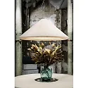 Faro Pendel SAIGON IN 4-flammer E27 IP20, sort mat, naturlig farve 