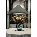 Faro Pendel SAIGON IN 4-flammer E27 IP20, olivengrøn, sort mat 