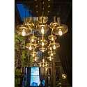 Faro Pendel WHIZZ E27 IP20, guld, sort 