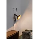 wall luminaire WHIZZ E27 IP20, gold, black matt 