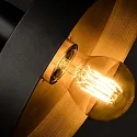 Faro Væglampe WHIZZ E27 IP20, guld, sort mat 