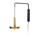 Væglampe WHIZZ E27 IP20, guld, sort 