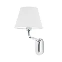 Væglampe ETERNA E27 IP20, chrom, hvid 