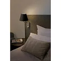 Faro Væglampe ETERNA E27 IP20, chrom, sort 