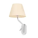 Væglampe ETERNA E27 IP20, beige, chrom 