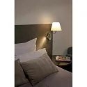Faro Væglampe ETERNA E27 IP20, beige, chrom 