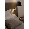 Faro Væglampe ETERNA E27 IP20, chrom, sort 