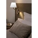 Faro Væglampe ETERNA E27 IP20, chrom, hvid 