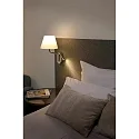 Faro Væglampe ETERNA E27 IP20, beige, chrom 