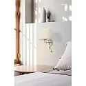 Væglampe MONTREAL E27 IP20, beige, chrom 