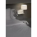 Faro Væglampe HANDY E27 IP20, hvid mat 