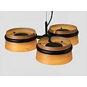 pendant luminaire LOOP 3 flames LED IP20, black matt 