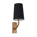 Væglampe REM E27 IP20, sort, antik guld 