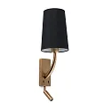 Væglampe REM E27 IP20, sort, antik guld 
