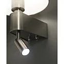 Faro Væglampe ROOM E27 IP20, nikkel satin, hvid 