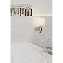 Faro Væglampe ROOM E27 IP20, nikkel satin 