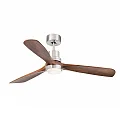 Loftsventilator LANTAU L med fjernbetjening IP20, nikkel mat, valnød