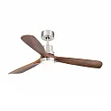 Loftsventilator LANTAU L med fjernbetjening IP20, nikkel mat, valnød