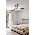 Loftsventilator LANTAU L med fjernbetjening IP20, nikkel mat, valnød