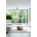 Faro Loftsventilator POROS L med fjernbetjening IP20, hvid mat, fyrretræ