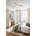 Faro Loftsventilator POROS L med fjernbetjening IP20, hvid mat, fyrretræ
