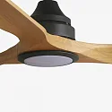 Loftsventilator ALO CCT med fjernbetjening IP20, sort mat, fyrretræ