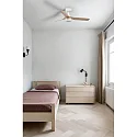Faro Loftsventilator MINI PUNT S med fjernbetjening IP20, hvid mat, ahorn
