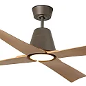 Faro Loftsventilator TYPHOON M med fjernbetjening IP44, brun, ahorn