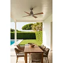 Faro Loftsventilator TYPHOON M med fjernbetjening IP44, brun, ahorn