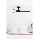 Faro Loftsventilator BARTH med fjernbetjening IP20, sort mat