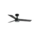 Faro Loftsventilator RUDDER S med fjernbetjening IP20, sort mat, valnød